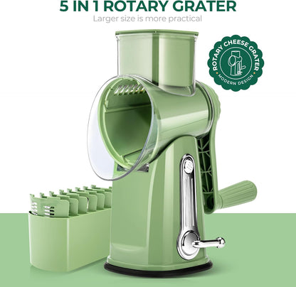 Nexodo™ Rotating Grater – Fast, Durable Kitchen Helper for Cheese & Veggies