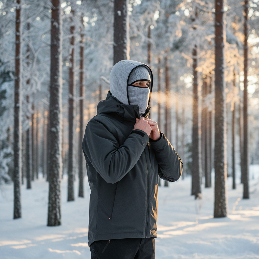 Nexodo Winterhaube – Winddicht, Warm & Helmkompatibel