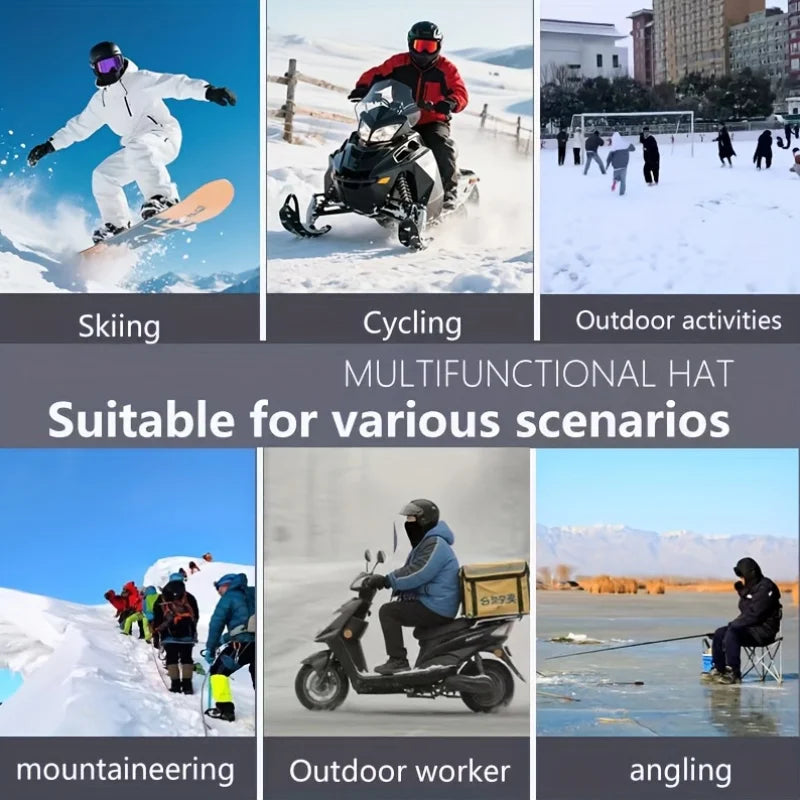 Nexodo Winterhaube – Winddicht, Warm & Helmkompatibel