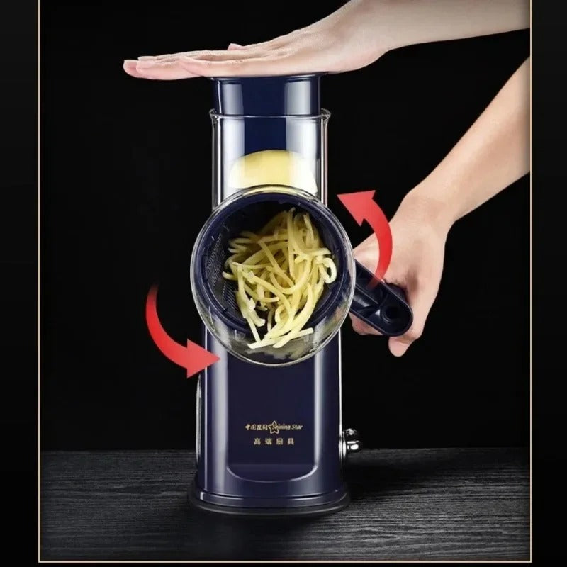 Nexodo™ Rotating Grater – Fast, Durable Kitchen Helper for Cheese & Veggies
