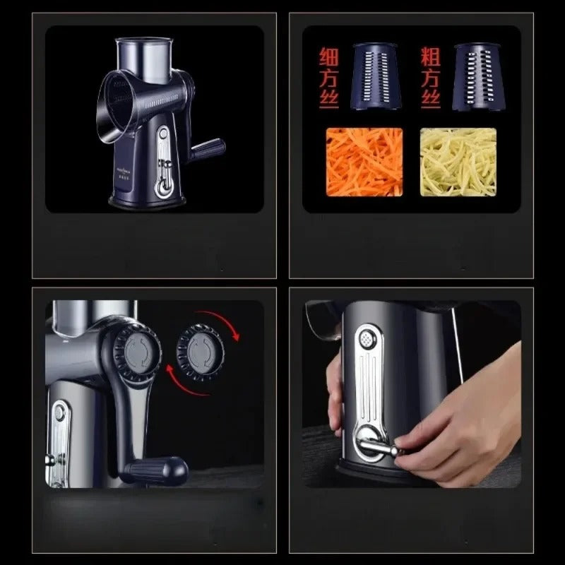 Nexodo™ Rotating Grater – Fast, Durable Kitchen Helper for Cheese & Veggies